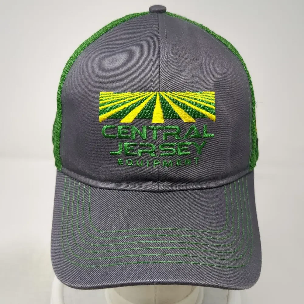 John Deere Trucker Hat Gray Green One Size Central Jersey Equipment Snapback